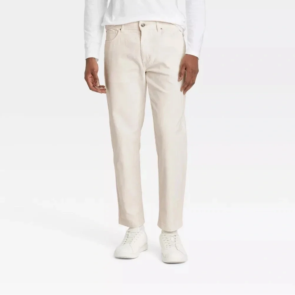 Men's 5 pocket Fit Cream cord pants small - Picture 1 of 6